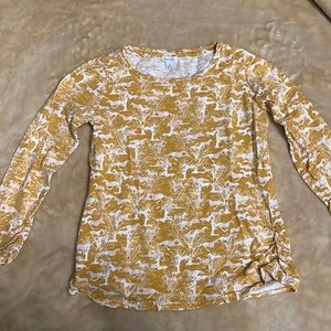 sundance catalog patterned long sleeve top
